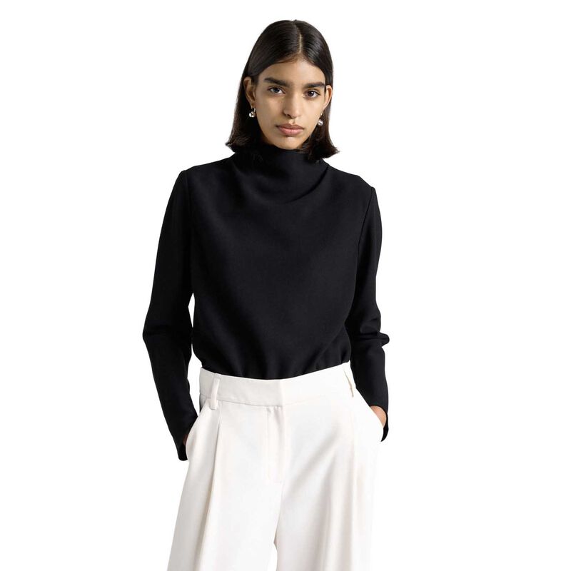 Cue Crepe Long Sleeve Top image number 0